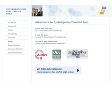 Tablet Screenshot of gyn-praxisklinik-bonn.de